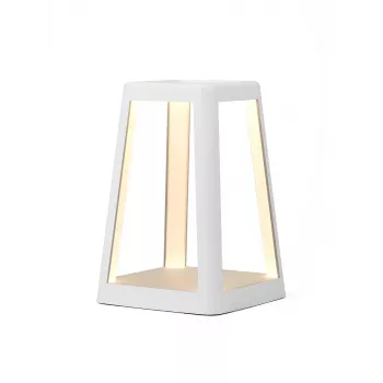 Lexon Lantern LED Lamp with Wireless Charger White LH94W