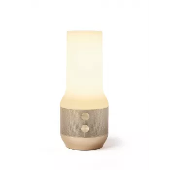LEXON Terrace+ 3-in-1 LED Lamp, Bluetooth Speaker, Power Bank 2000 mAh, Gold LA134D
