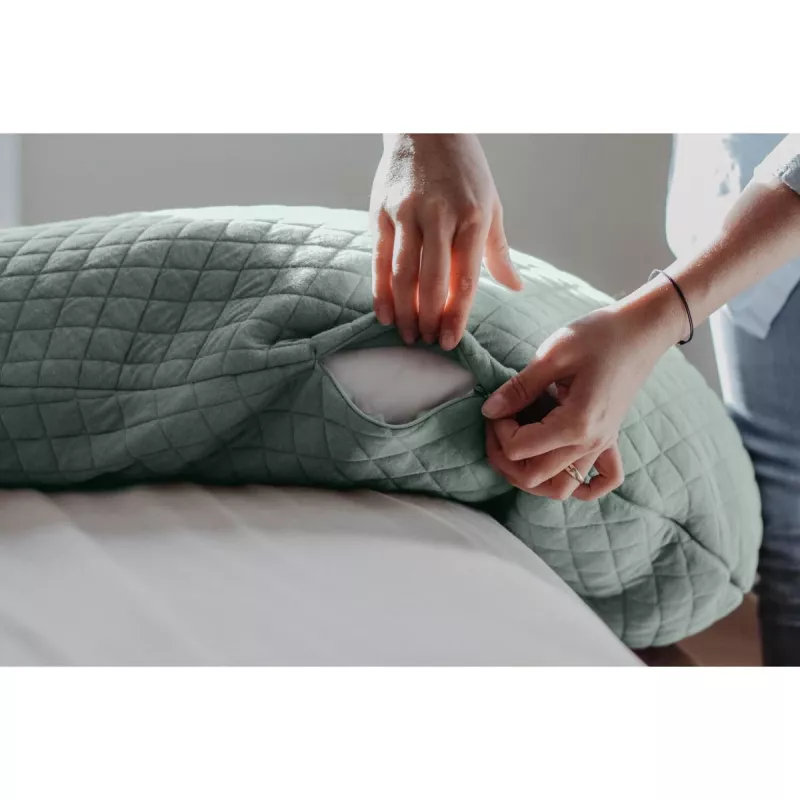Beaba Big Flopsy grūtniecības un barošanas spilvens Fleur de Coton Sage Green