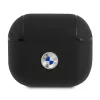 BMW BMA3SSLBK AirPods 3 Cover Black Genuine Leather Silver Logo