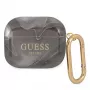 Guess GUA3UNMK AirPods 3 apvalks Black Marble Collection