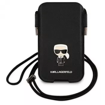 Karl Lagerfeld Saffiano Ikonik Karl Hard Case iPhone 12/12 Pro 6,1 inch - Melns