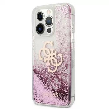 Guess GUHCP13XLG4GPI Hard Case Apple iPhone 13 Pro Max 6,7 inch Pink Liquid Glitter 4G Big
