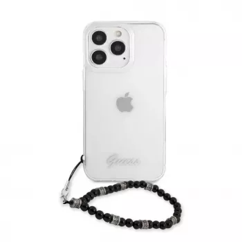 Guess GUHCP13LKPSBK Black Pearl Hard Case Apple iPhone 13 Pro / 13 6,1 inch caurspīdīgs