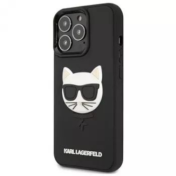 Karl Lagerfeld KLHCP13LCH3DBK Hardcase 3D Rubber Choupette iPhone 13 Pro / 13 6,1 inch Melns