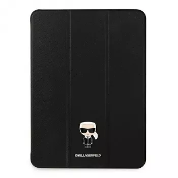 Karl Lagerfeld KLFC11OKMK Book Cover iPad Pro 11 inch (2021) - Melns Saffiano Karl Iconic