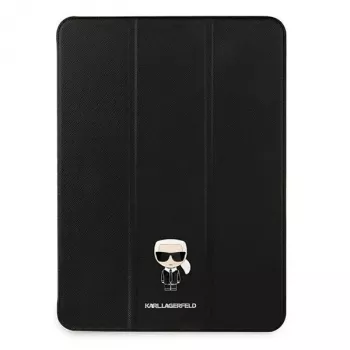 Karl Lagerfeld KLFC12OKMK Book Cover iPad Pro 12,9 inch (2021/2022) - Black Saffiano Karl Iconic