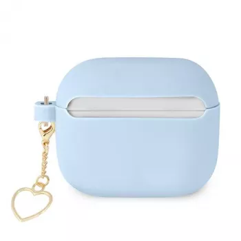 Guess GUA3LSCHSB Silikona Charm Heart Collection Maciņš AirPods 3, Zils
