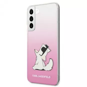 Karl Lagerfeld KLHCS22MCFNRCPI Cietais Maciņš Samsung Galaxy S22+ / S906 - Pink Choupette Eat