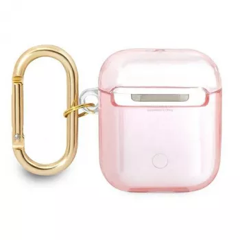 Guess GUA2HHTSP Strap Collection Aizsargmaciņš Apple AirPods 1/2 - Rozā