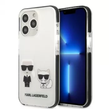 Karl Lagerfeld KLHCP13XTPEKCW Cietais vāciņš iPhone 13 Pro Max 6,7 inch Balts Karl & Choupette