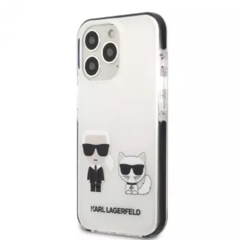 Karl Lagerfeld KLHCP13XTPEKCW Cietais vāciņš iPhone 13 Pro Max 6,7 inch Balts Karl & Choupette