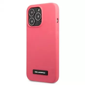 Karl Lagerfeld Silicone Plaque Hard Case iPhone 13 Pro / 13 6,1 inch - Fuchsia