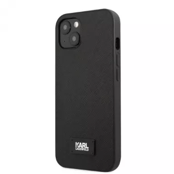 Karl Lagerfeld KLHCP13SSFMP2K Saffiano Plaque Hard Case iPhone 13 mini, Melns