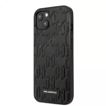 Karl Lagerfeld KLHCP13SMNMP1K iPhone 13 Mini 5,4 inch Hard Case Black Monogram Plaque