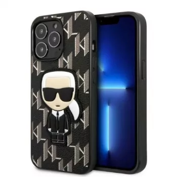 Karl Lagerfeld KLHCP13LPMNIKBK Hard Case iPhone 13 Pro / 13 6,1 inch Melns Monogram Ikonik Patch