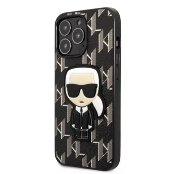 Karl Lagerfeld KLHCP13LPMNIKBK Hard Case iPhone 13 Pro / 13 6,1 inch Melns Monogram Ikonik Patch