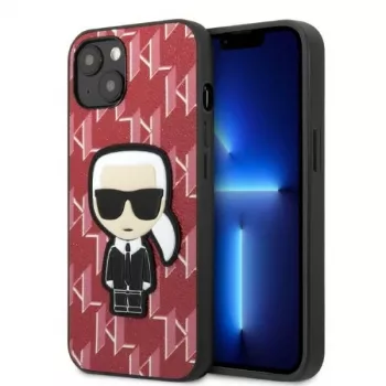 Karl Lagerfeld KLHCP13SPMNIKPI Hard Case Apple iPhone 13 mini 5,4 coll Red Monogram Ikonik Patch