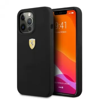 Ferrari FESSIHMP13LBK iPhone 13 Pro / 13 Silicone Hardcase MagSafe Black