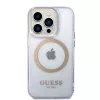 Guess Gold Outline Translucent Hard Case Apple iPhone 14 Pro 6.1 - Violeta