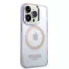 Guess Gold Outline Translucent Hard Case Apple iPhone 14 Pro 6.1 - Violeta