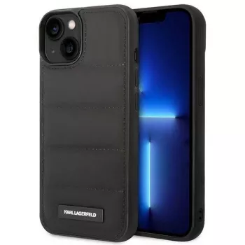 Karl Lagerfeld KF001090 Puffy Elongated Logo Hard Case iPhone 14 Plus / 15 Plus 6,7 inch Melns