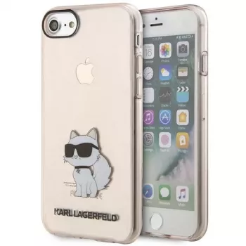 Karl Lagerfeld KLHCI8HNCHTCP Ikonik Choupette Cietais Vāciņš iPhone 7/8/SE 2020/SE 2022, Rozā