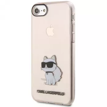 Karl Lagerfeld KLHCI8HNCHTCP Ikonik Choupette Cietais Vāciņš iPhone 7/8/SE 2020/SE 2022, Rozā