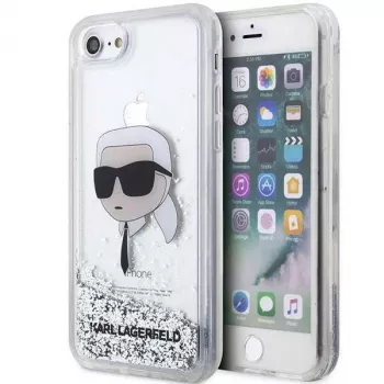 Karl Lagerfeld KLHCI8LNKHCH Hardcase Glitter Karl Head iPhone 7/8/SE 2020/SE 2022, Sudraba