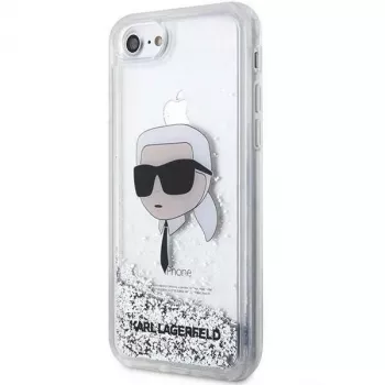 Karl Lagerfeld KLHCI8LNKHCH Hardcase Glitter Karl Head iPhone 7/8/SE 2020/SE 2022, Sudraba