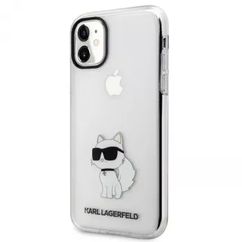 Karl Lagerfeld Ikonik Choupette cietais maciņš Apple iPhone 11 / XR 6,1 inch caurspīdīgs