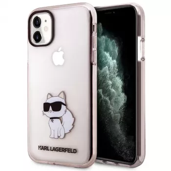 Karl Lagerfeld Ikonik Choupette Hard Case iPhone 11 / XR 6,1 inch - Rozā