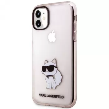 Karl Lagerfeld Ikonik Choupette Hard Case iPhone 11 / XR 6,1 inch - Rozā
