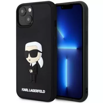Karl Lagerfeld KLHCP14M3DRKINK Hardcase Rubber Ikonik 3D for iPhone 14 Plus / 15 Plus 6.7 Black