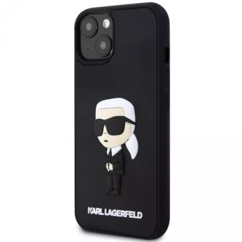 Karl Lagerfeld KLHCP14M3DRKINK Hardcase Rubber Ikonik 3D for iPhone 14 Plus / 15 Plus 6.7 Black