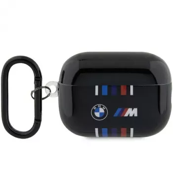 BMW AirPods Pro 2nd Generation Protective Cover Black with M-Stripe Design