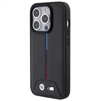 BMW BMHCP15L22PVTK iPhone 15 Pro 6,1 inch Black Hardcase Quilted Tricolor