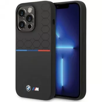 BMW Silicone Pattern Case Apple iPhone 15 Pro 6,1 inch Melns