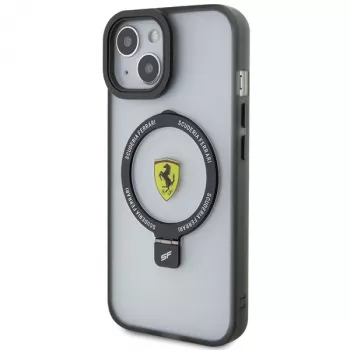 Ferrari FEHMP15MUSCAH iPhone 15 Plus / 14 Plus 6,7 inch Caurspīdīgs cietais vāciņš ar gredzena statīvu, MagSafe, 2023 Collection
