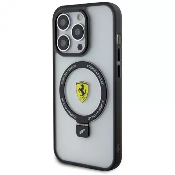 Ferrari FEHMP15LUSCAH iPhone 15 Pro 6,1 inch Caurspīdīgs cietais vāciņš ar gredzena statīvu, saderīgs ar MagSafe, 2023 Collection