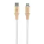 Guess GUCLLALRGDD USB-C uz Lightning kabelis 1,5m Ātrā uzlāde Gaiši zelts ar reljefu logotipu