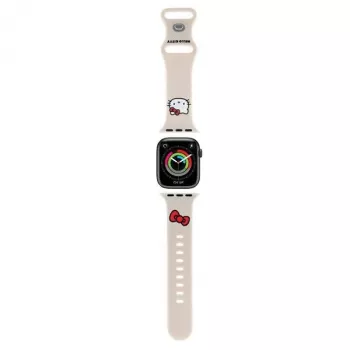 Hello Kitty HKAWMSCHBLE Silikona siksniņa Apple Watch 38/40/41mm - Bēša