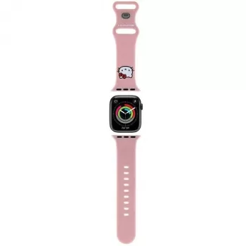 Hello Kitty HKAWMSCHBLP Silikona siksniņa Apple Watch 38/40/41mm rozā