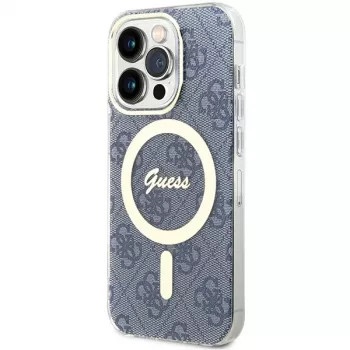 Guess GUHMP15LH4STB iPhone 15 Pro 6,1 inch Blue Hardcase IML 4G MagSafe