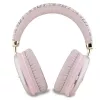 Guess Gcube Metallic Script Logo On-Ear Bluetooth Headphones Pink