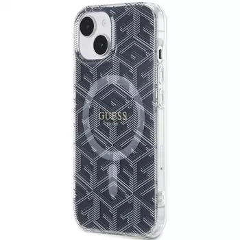 Guess GUHMP15SHGCUSTGK iPhone 15 / 14 / 13 6.1 Hardcase IML GCube MagSafe Black