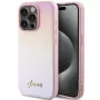 Guess Saffiano Iridescent Script Hard Case for Apple iPhone 15 Pro 6,1 inch - Pink
