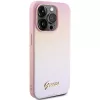 Guess Saffiano Iridescent Script Hard Case for Apple iPhone 15 Pro 6,1 inch - Pink