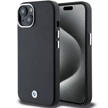 BMW BMHMP14S23PUFWK Signature Wrapped Metal MagSafe Case iPhone 14 / 15 / 13 6,1 inch Melns