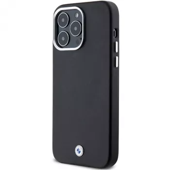 BMW Signature Wrapped Metal MagSafe Macītis iPhone 15 Pro Max 6,7 inch Melns